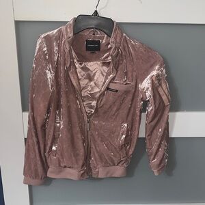 Members Only Kids Velvet Jacket in Mauve color